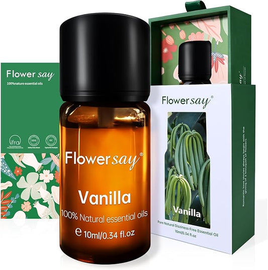 Vanilla Essential Oil 0.34Oz - 100% Pure Natural MAX Undiluted Premium Therapeutic Grade Essential Oils for Diffuser/Skin Care/Massage/Hair/Toenails