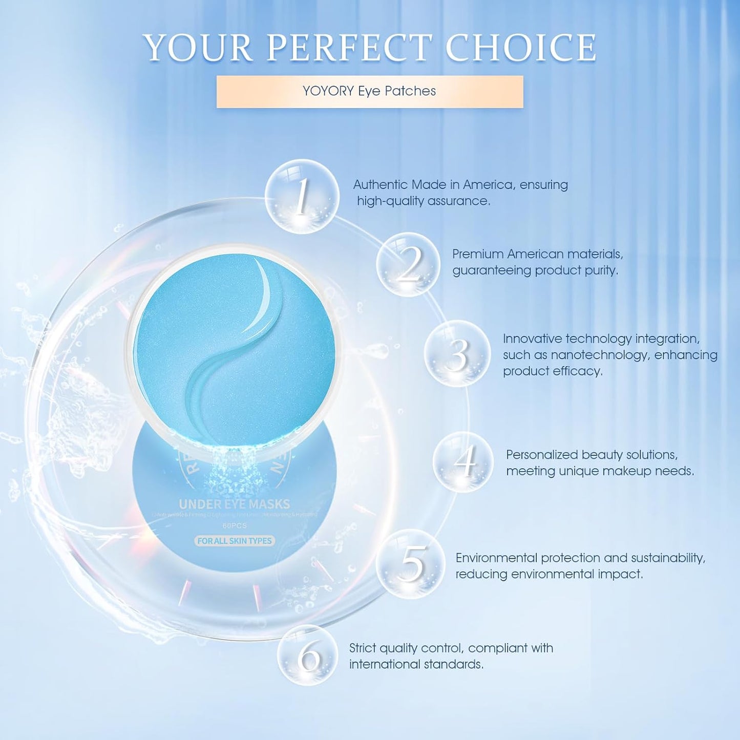 Under Eye Patches Masks - for Dark Circles, Puffy Eyes, Fine Lines, Wrinkles, Eye Bags Treatment with Collagen and Hyaluronic Acid, Moisturizing and Hydrating (60 Pcs)…