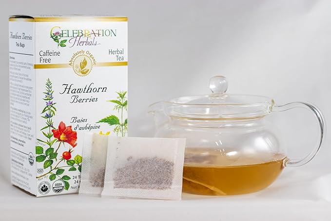 Celebration Herbals Organic Hawthorne Berries Tea Bags 24 Count