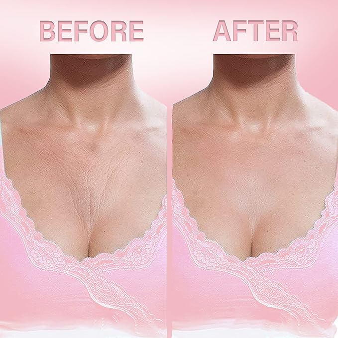 Chest Wrinkle Pads Set Of 2 Decollete Silicone Anti Wrinkle Chest Pads Reusable Anti Age Premium treatment Chest Wrinkle Patches Self Adhesive Pads For Collagen And Skin Tone Repair