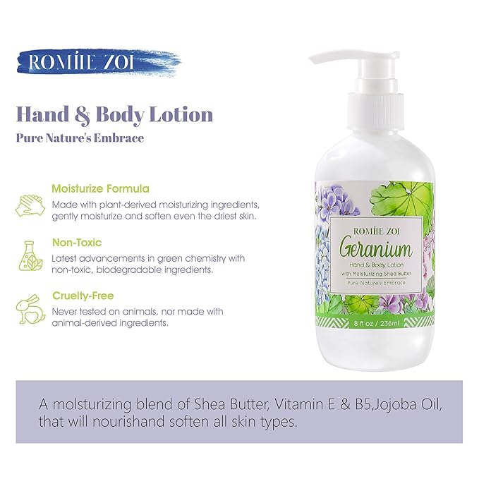 Daily Hand & Body Lotion with Moisturizing Shea Butter - Geranium - 236 ML / 8 FL OZ