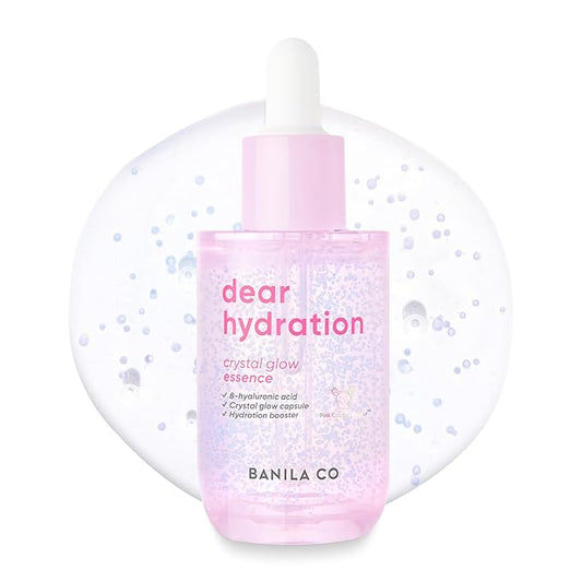 BANILA CO Dear Hydration Crystal Glow Essence | Dermatologist Tested | Crystal Capsule Serum with Pink Cactus & Hyaluronic Acid for Hydrating and Radiant Skin (50ml / 1.69 fl oz)