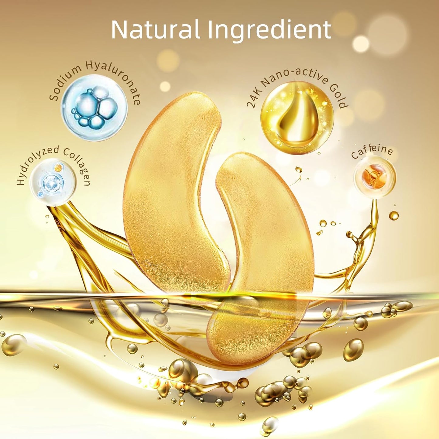 Under Eye Patches, 40 Pairs Eye Mask for Dark Circles, Puffy Eyes, Undereye Bags,Wrinkles,Eye Mask Patches with 24K Gold, Eye Treatment Skin Care for Men & Women Gift