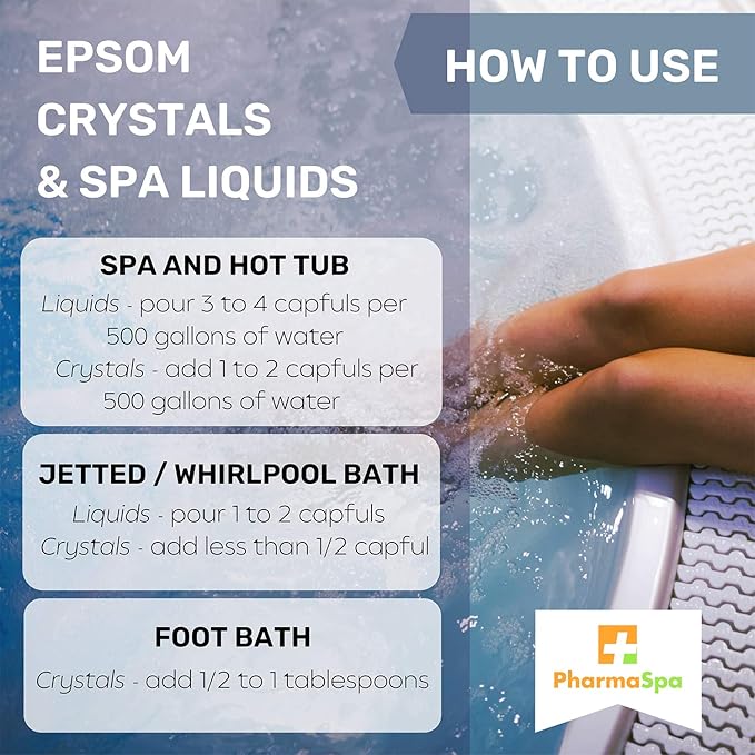 Nature: Spa and Bath Crystals with All-Natural Extracts - 385 g/13 oz – Epsom Bath Salt for Hot Tub Aromatherapy and Relaxation – Gluten Free, Parabens Free, Cruelty Free (Quiet SEA)