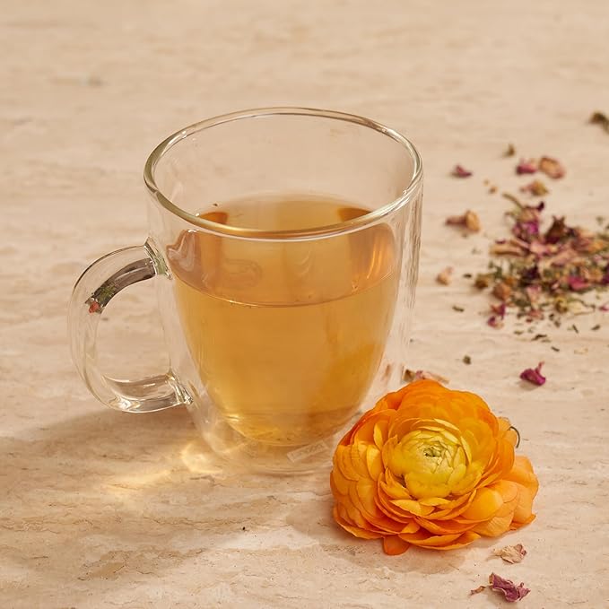 Divya's Calming Peace of Mind Tea, Ayurvedic Herbal Tea with Chamomile, Passion Flower, Lavender, Calming Herbs to Unwind & Relax, Caffeine Free, Organic, Non-GMO, Ayurvedic, Loose Leaf Tea