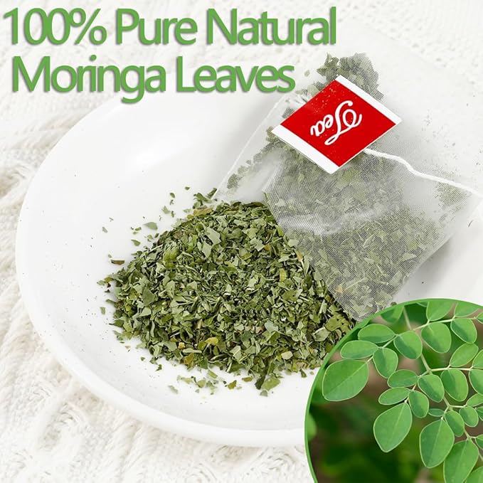 Premium Moringa Tea,135 Tea Bags/7.15OZ,100% Pure Moringa Leaves,Natural & No Additives.