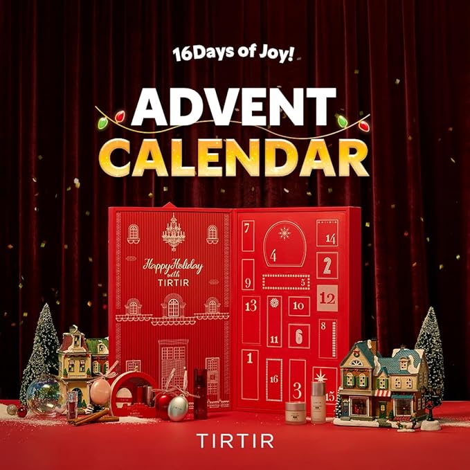 TIRTIR Advent Calendar 2024 | 16 Days of Holiday Gift Set for Women, Skincare and Makeup Set, Stocking Stuffers, Skincare & Cosmetic Christmas Gift for Her, 2024 Limited Edition