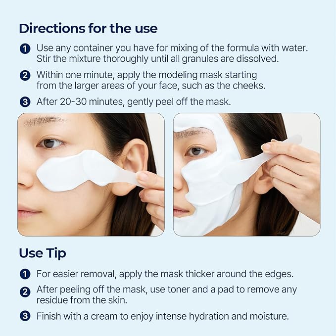 Torriden DIVE IN Modeling Mask (pack of 5) | Intensive Hydration and Cooling | 5D Hyaluronic Acid Complex, Glucose & Algin, Kaolin