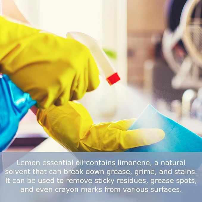 Pure Body Naturals Lemon Essential Oil, 4 fl oz - 100% Pure & Undiluted Lemon Oil for Diffuser and DIY - Natural Deodorizer, Laundry Freshener, Household Cleaner and Degreaser