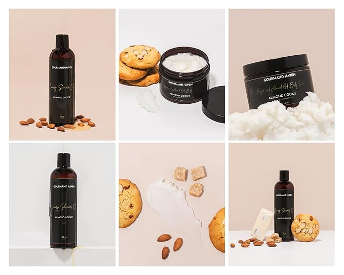 Sugar and Almond Oil Body Scrub - Gentle Moisturizing Body Exfoliation - Made with Coconut, Almond, and Jojoba Oils and Shea Butter