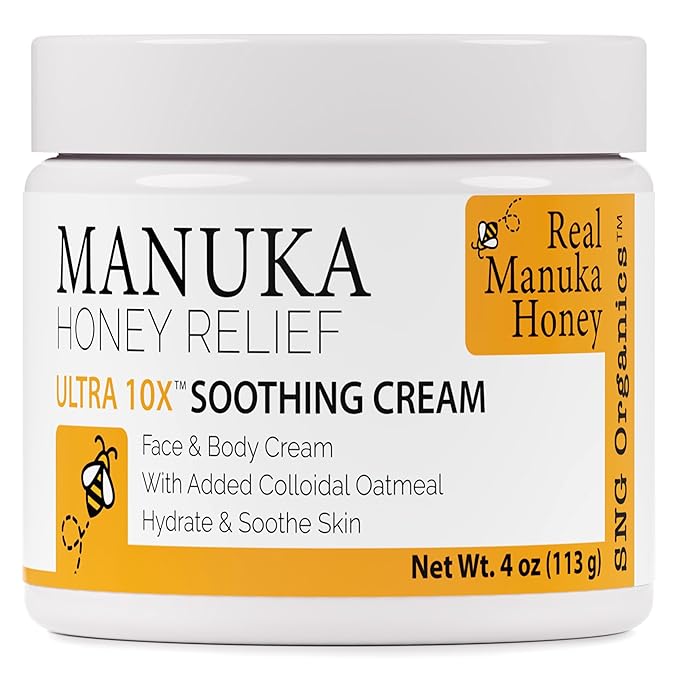 Super Natural Goods Manuka Honey Cream (4oz) – Hydrating Lotion for All Skin Types Suitable for Kids and Adults | Moisturizing Body Cream with Real Manuka Honey Aloe Vera Juice and Cocoa Butter