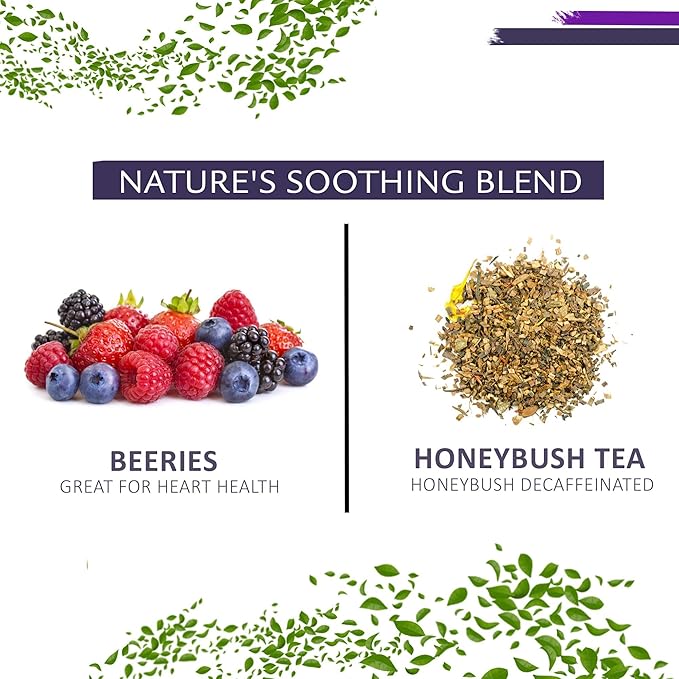 Birdsong Hoopoe Superfruit: Honeybush Herbal Tea, 100% Organic Caffeine Free Tea with Natural Sweet and Fruity Flavor, Honey bush Decaffeinated Loose Leaf for Men Women Children