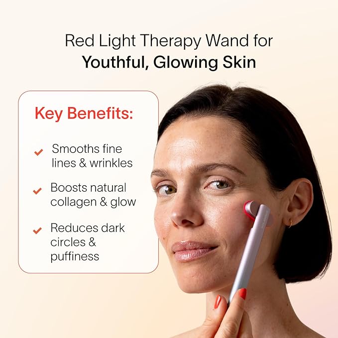 Solawave 4-in-1 Radiant Renewal Facial Wand & Skin Therapy Serum Bundle | Red Light Therapy for Face and Neck | Galvanic Skincare Wand & Massager | Anti-Aging Wrinkle Reduction | Solawave Original