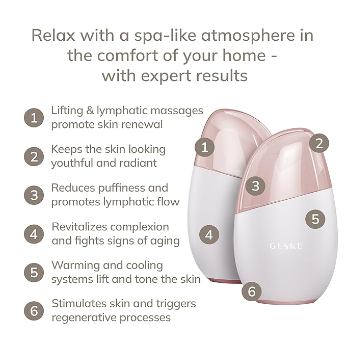 SmartAppGuided™ Cool & Warm Eye & Face Massager | 7 in 1 | Multi Massager | Face & Neck | Battery-free Cooling & Warming | Firms, Relaxes & De-Puffs Skin | Eye-Nose Area Targeted Design