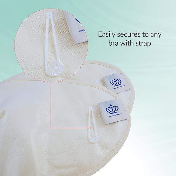 QUEEN OF THE THRONES Castor Oil Pack for Breast (Large) - Heatless, Less-Mess, Reusable - Organic Cotton Flannel, Comfort Fit, Soft Straps & Naturopathic Doctor Designed (Castor Oil Sold Separately)