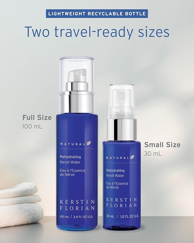 Kerstin Florian Neroli Water Face Mist | Orange Blossom Aromatherapy Spray | Hydrate & Refresh Skin with Probiotics & Peptides | All Natural | Vegan | Cruelty Free (1.0 fl oz)