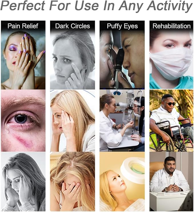 Under Eye Patches for Puffy Eyes, Reusable Ice Gel Eye Pad Cooling Eye Patch Hot Cold Therapy Eye Mask 8 Pack