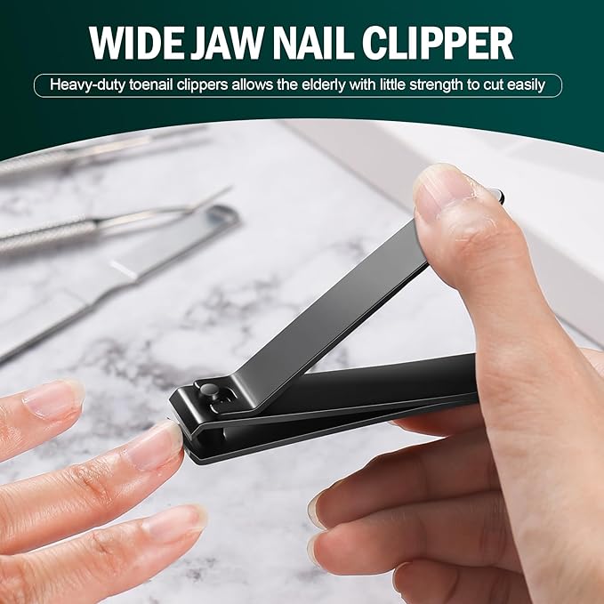 FVION Ingrown Toenail Tools Kit 5 Pcs, Toenail Clippers for Thick & Ingrown Nails, Ingrown Toenail Removal Correction Nail Clippers, Nail File Lifter, Professional Manicure Pedicure Tools