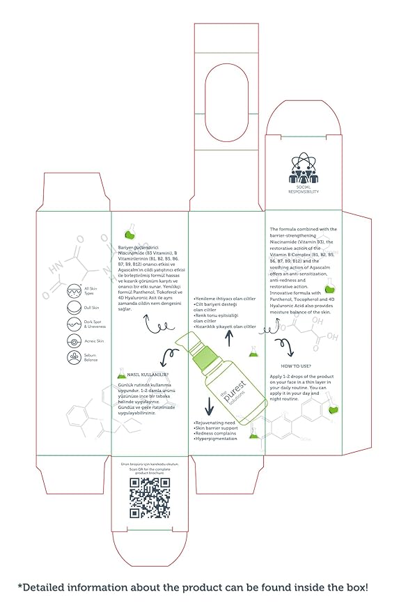 The Purest Solutions Vitamin B Complex Serum (Niacinamide 10% + Vitamin B Complex) - Anti-Sensitization, Anti-Redness, Restorative - Vegan | Cruelty Free | Eco Friendly (1 fl. oz)