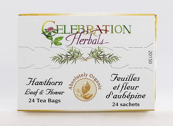 CELEBRATION HERBALS Hawthorn Leaf & Flower Organic 24 Bag, 0.02 Pound