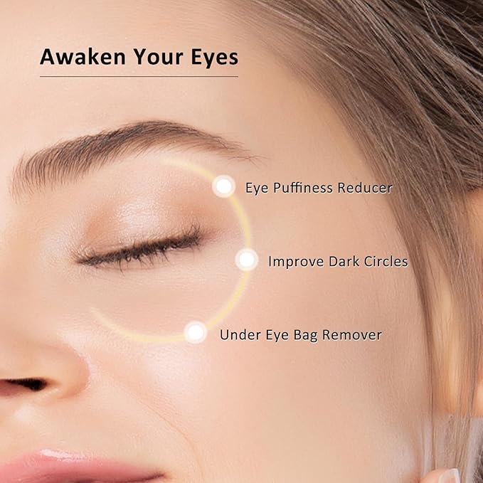 Caffeine Eye Cream for Dark Circles, Puffiness & Puffy Bags - Under Eye Serum with Caffeine, Niacinamide, Hyaluronic Acid, Vitamin E & Peptides, 0.7 Fl Oz (Pack of 2)