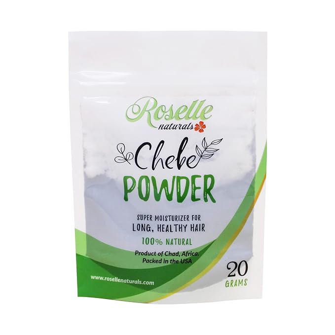 Roselle Naturals Chebe Powder Imported from Chad, Africa 20g - African Chebe Powder for Hair Growth, Deep Moisturizing Hair Growth, Chebe Hair Mask