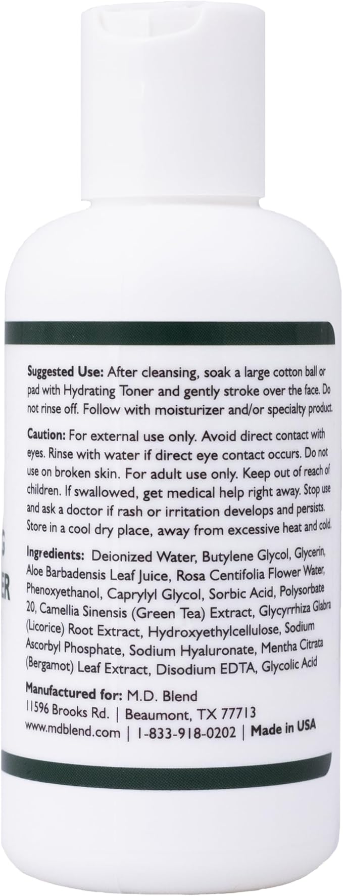 Hydrating Facial Toner | Deep Rejuvenation | Rid Skin of Impurities, Dirt, Dead Cells | Revitalizes & Soothes for Silky Smooth, Fresh Feel | Convenient Spray Mist - 4oz