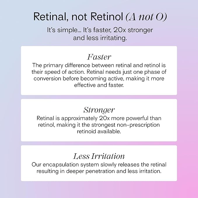 Retinal Skin Restoring Serum with 0.1% Retinal, Bio Retinol, Peptides & Niacinamide, Face Serum for Anti-Aging, Fine Lines & Hyperpigmentation