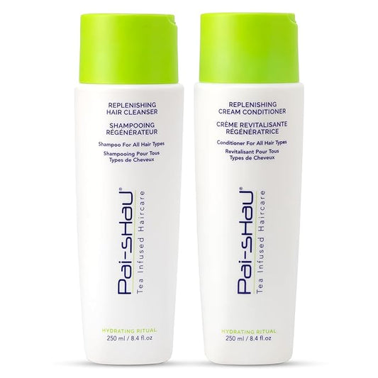Pai-Shau Replenishing Cleanser and Conditioner Set - Hydrating Shampoo and Conditioner for All Hair Types - 2x250ml
