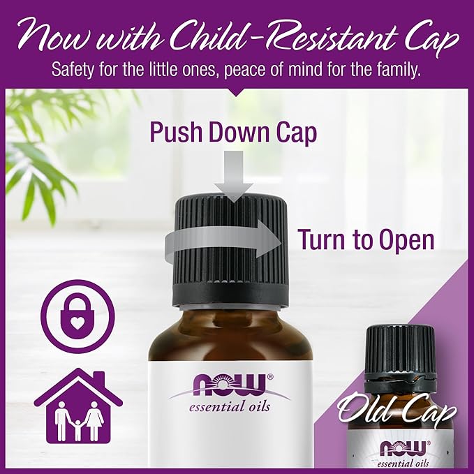 NOW Essential Oils, Tea Tree Oil, Cleansing Aromatherapy Scent, Steam Distilled, 100% Pure, Vegan, Child Resistant Cap, 1-Ounce