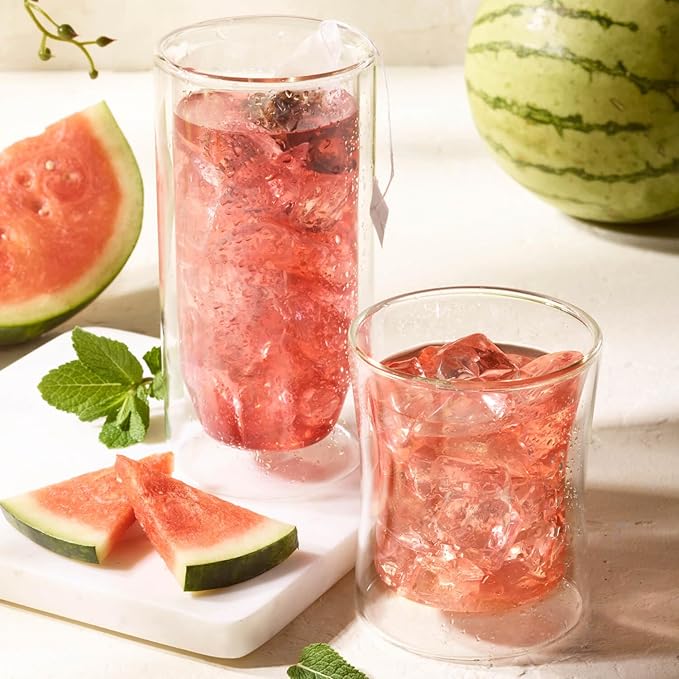 Tea Forte Watermelon Mint Cold Brew Iced Tea, Organic Caffeine Free 15 Sachet Infuser Tea Bags, Steeps in Cold Water