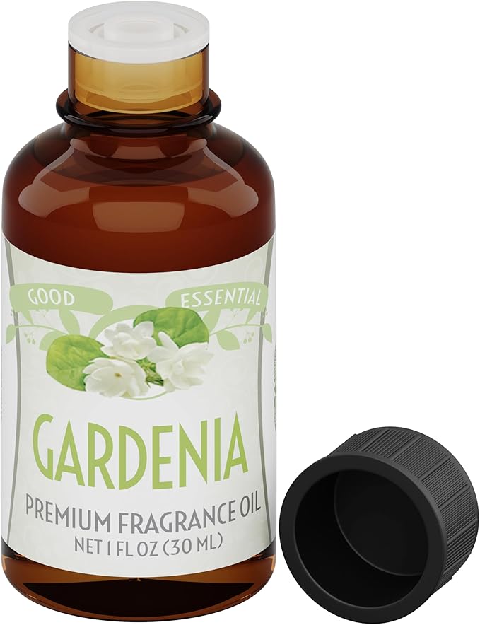 Good Essential Professional Gardenia Fragrance Oil 10ml (0.33 fl oz) for Soaps, Lotions, Perfume - Diffuser Oil - Gardenia Candle Fragrance