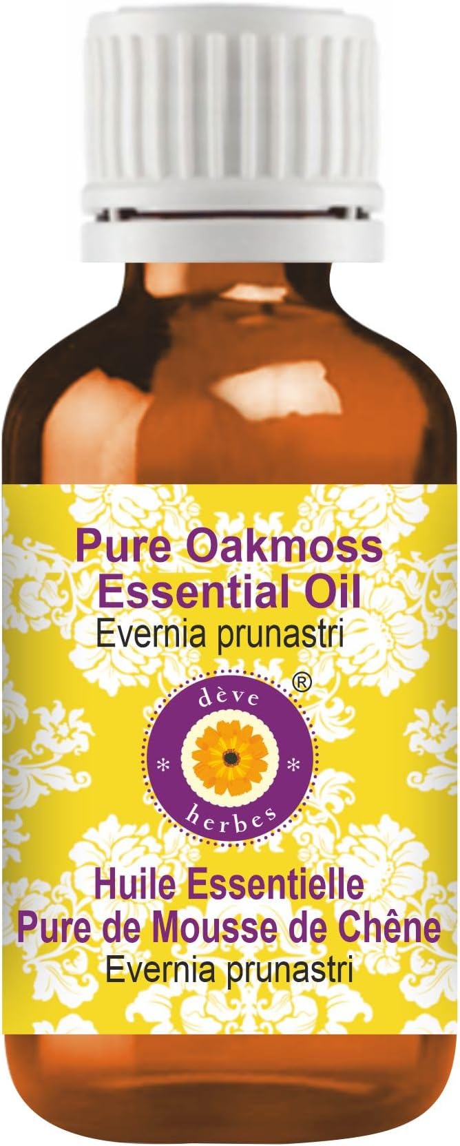 dève herbes Pure Oakmoss Essential Oil (Evernia prunastri) Therapeutic Grade Steam Distilled 15ml (0.50 oz)