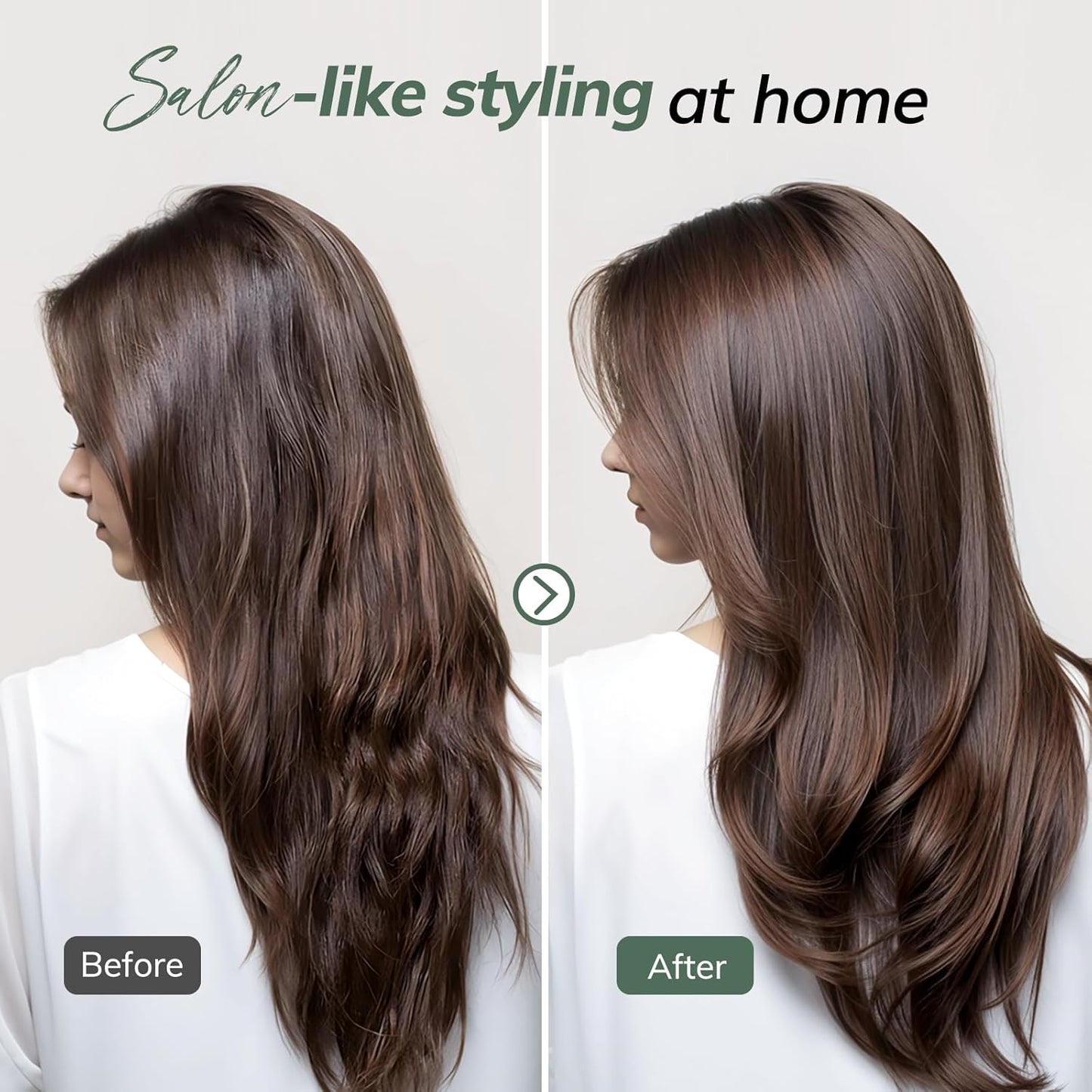 Nano Thermal Ceramic Round Hair Brush with Boar Bristles for Blow Drying and Styling by Sndyi - 2.9 Inch Barrel