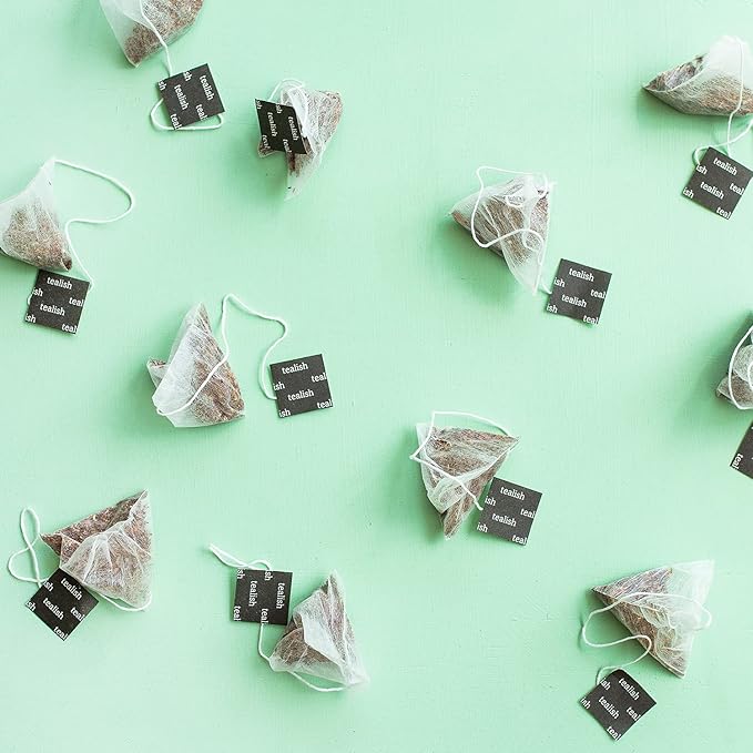 Tealish - Organic Mint Bliss Herbal Tea Sachets, 15 Biodegradable Tea Bags - Organic Herbal Tea Bags - Tea for Digestion, Sip After Meals, Relaxation and Calming Tea