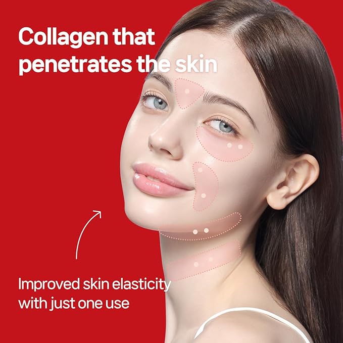 REALCOLLAGEN Hydrolyzed Collagen Face Masks, Lifting and Pore Minimizing, 23g each, Value Pack of 8