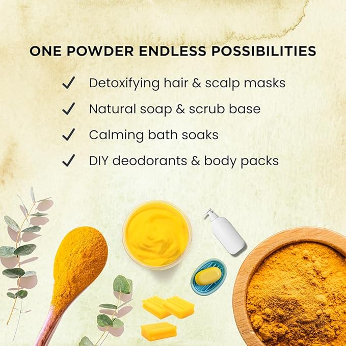 Brazilian Yellow Clay Powder 227 g - Natural | Cosmetic clay powder for Skin Care| Face Mask | Soap Making