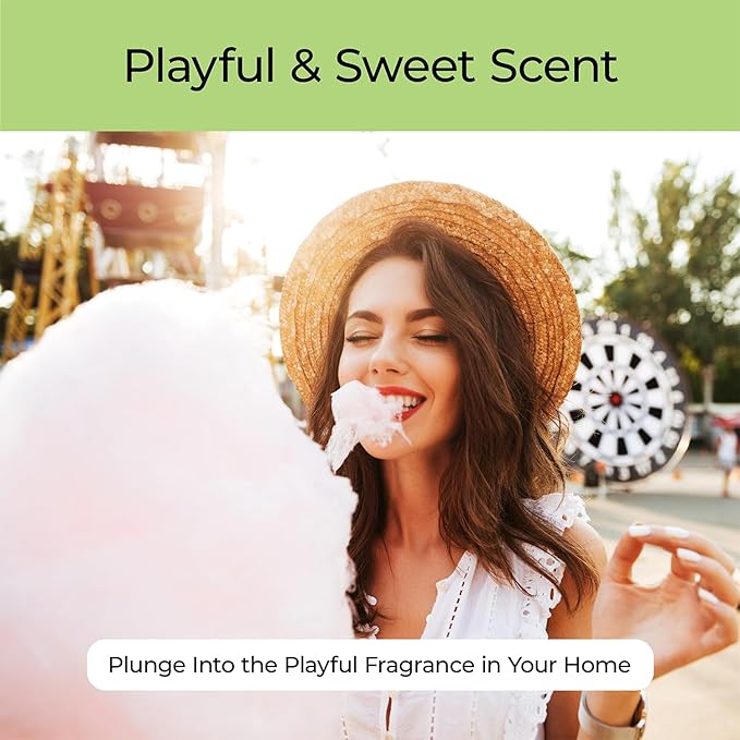 Good Essential Professional Cotton Candy Fragrance Oil 0.33 fl oz (10ml) for Halloween, Diffusers, Candles, Soaps, Lotions, Perfume, Fragrance Oil for Candle & Lotion Making