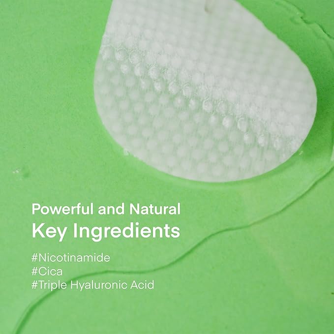Niacinamide Centella Asiatica Hyaluronic Acid Serum Pad - Korean Brightening, Moisturizer, Deep Hydrating Toner Skincare for Face with Pure Ground Cotton Pad for Routine Facial Care - Made in Korea