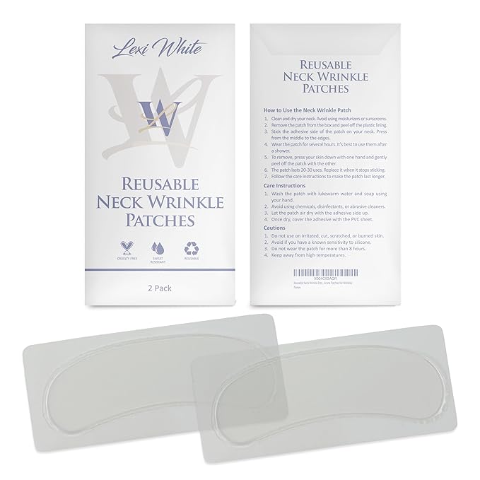 Reusable Neck Wrinkle Patches 2Pcs, Anti Wrinkle Patches, Face Tape for Wrinkles Overnight, Silicone Neck Patches, Silicone Wrinkle Patches for Neck Overnight, Silicone Patches for Wrinkles