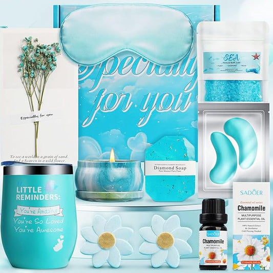 Birthday Gifts Basket for Women, Relaxtion Spa Set, Self Care Kit for Women, Gifts Boxes for Her, Mother, Wife, Friend, Sister, Girlfriend