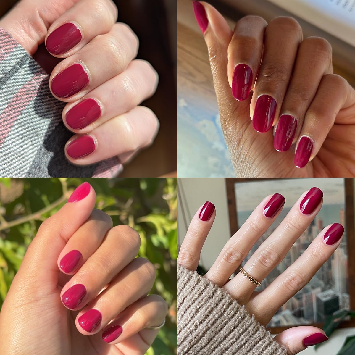 Olive & June Quick Dry Nail Polish | Instant, Fast-Drying, Smudgeproof Color | 15-free, Vegan, Cruelty-Free Formula | Lasts up to 5 Days | Salon-Quality Manicure, Pedicure at Home | Mulberry | Maroon