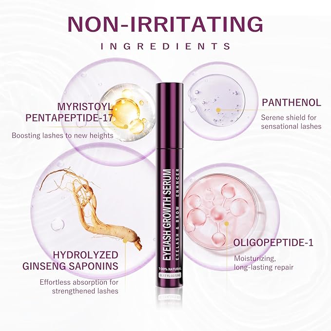 Lash Serum 5ML for Eyelash Growth - Premium Formula for Longer, Fuller, and Thicker Lashes - Unleash the Power of Nature for Mesmerizing Results