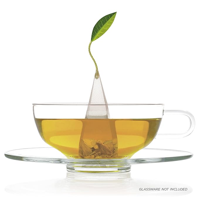 Tea Forte Cherry Blossom Organic Green Tea, Petite Presentation Box Tea Gift Set Sampler with 10 Handcrafted Pyramid Tea Infusers