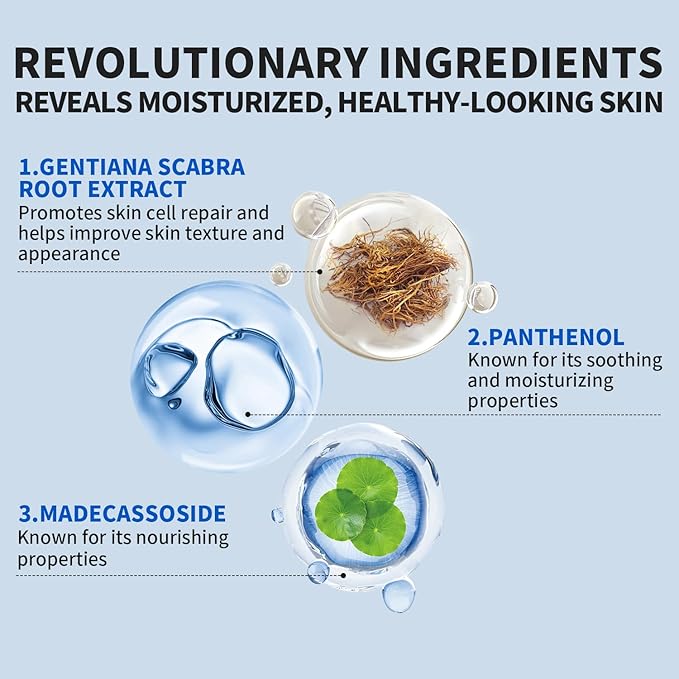 Soothing Collagen Serum for Face, Repair And Moisturize Skin, Anti Aging Face Serum for Women With Panthenol, Gentiana Scabra Root Extract, 1.01 FL OZ