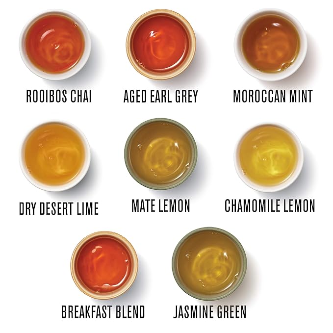 Numi Organic Tea Numi's Collection Variety Pack, 16 Tea Bags, Black, Green, White, Pu-erh, Maté, & Herbal, Packaging May Vary