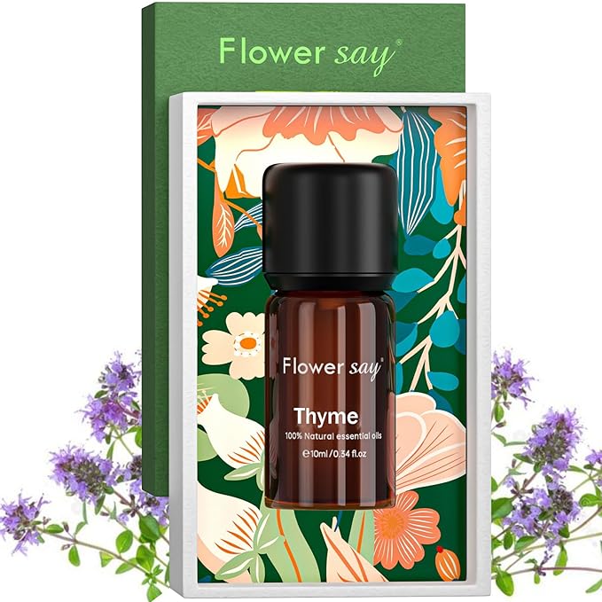 Thyme Essential Oil 0.34Oz - 100% Pure Natural MAX Undiluted Premium Therapeutic Grade Essential Oils for Diffuser/Skin Care/Massage/Hair/Toenails