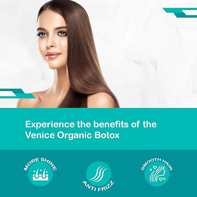 Venice B-tox Kit, Hair B-tox Treatment & Argan Oil Mask 250g - B-tox Capilar Para el Cabello, Formaldehyde-Free - Anti-Frizz, Smoothing, (1 B-tox+ 1 Mask)