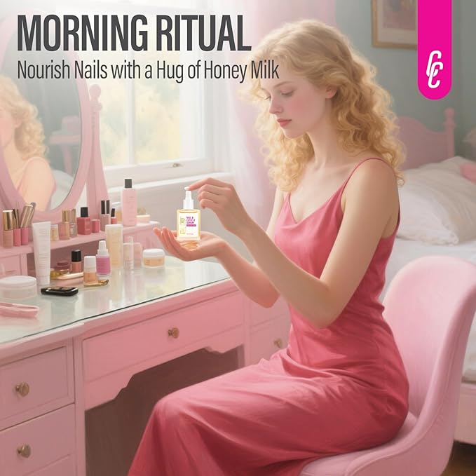 CHUCHU Nai Repair Serum: Natural Plant Growth and Strengthening Serum with Honey Milk Scent - Nail Cuticle Care for Women Men Home Salon Gift