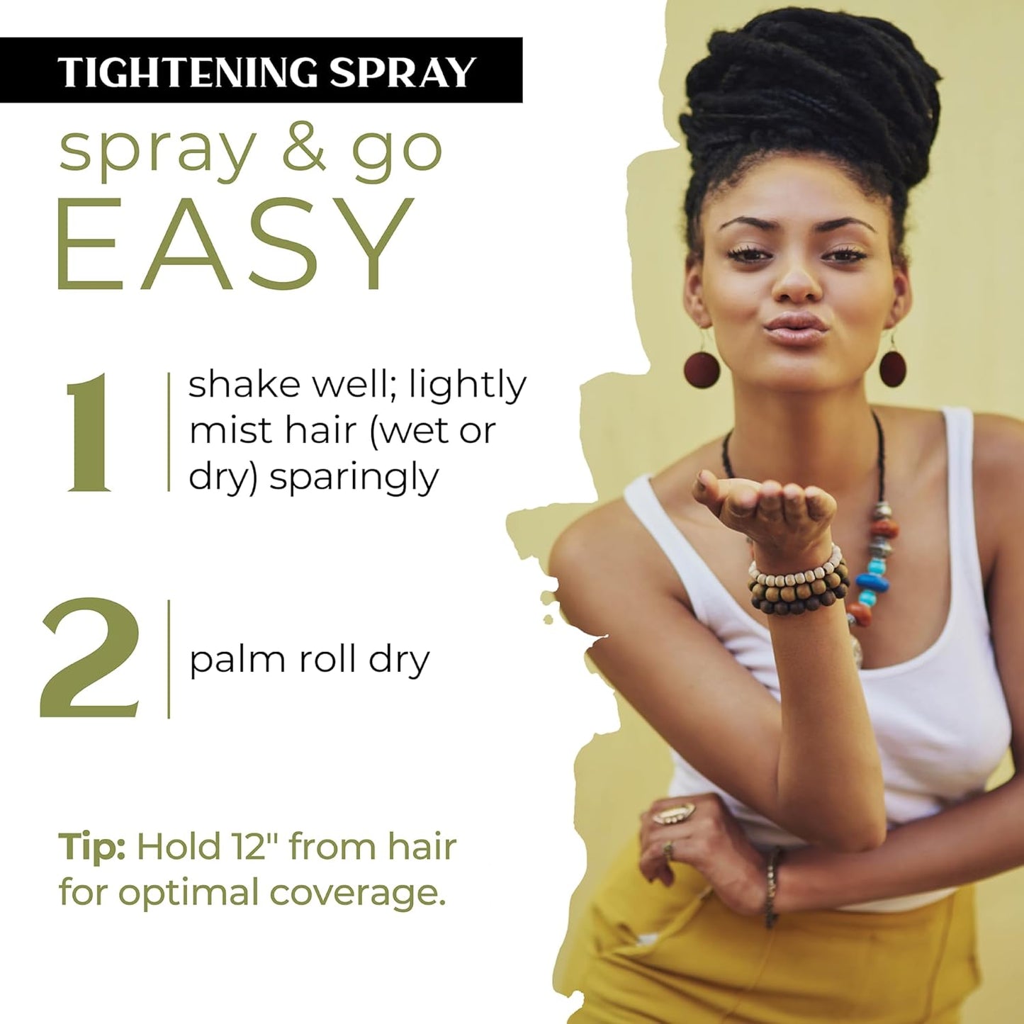 Dollylocks Dreadlock Tightening Spray for Locs - Mintea, Tea Tree Spearmint - Strengthen, Tame Frizzy Dreads, Residue-free for Loose Hair, 8oz